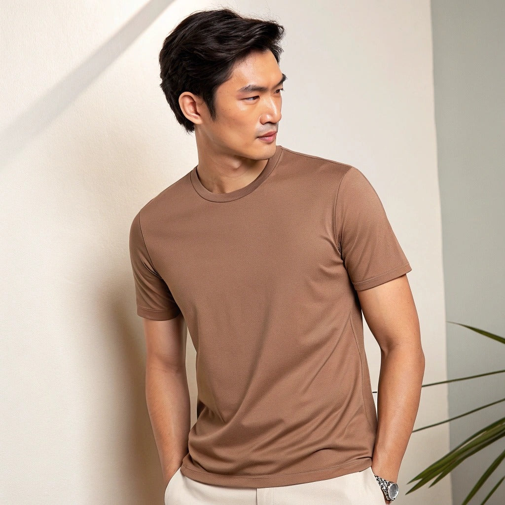 Mercerized Supima Crew Neck T-Shirt