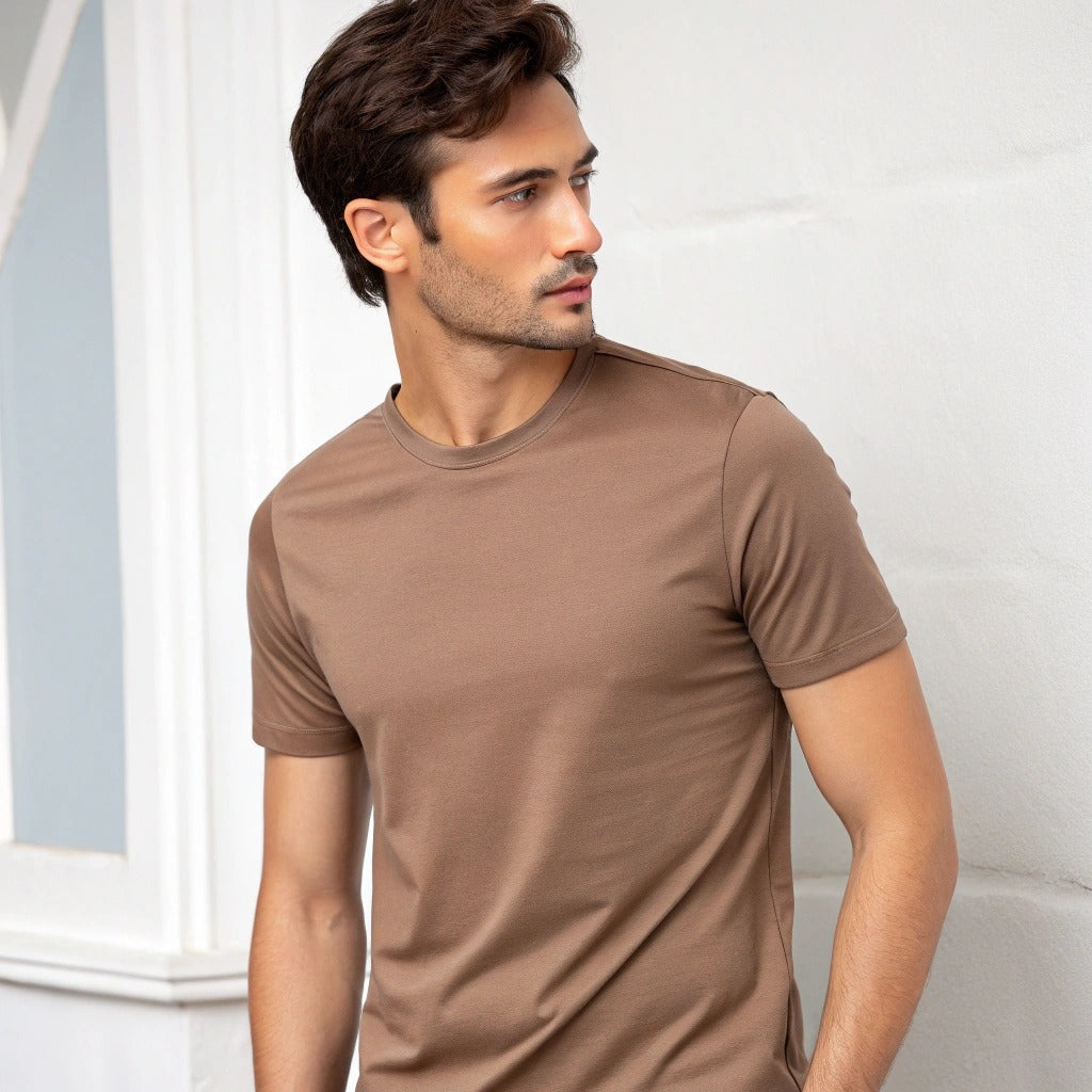 Mercerized Supima Crew Neck T-Shirt