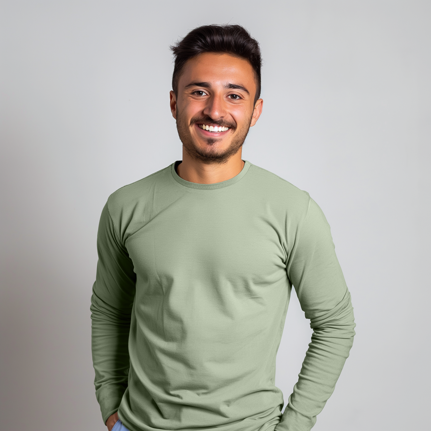 Mercerized Supima Crew Neck T-Shirt (Full Sleeve)