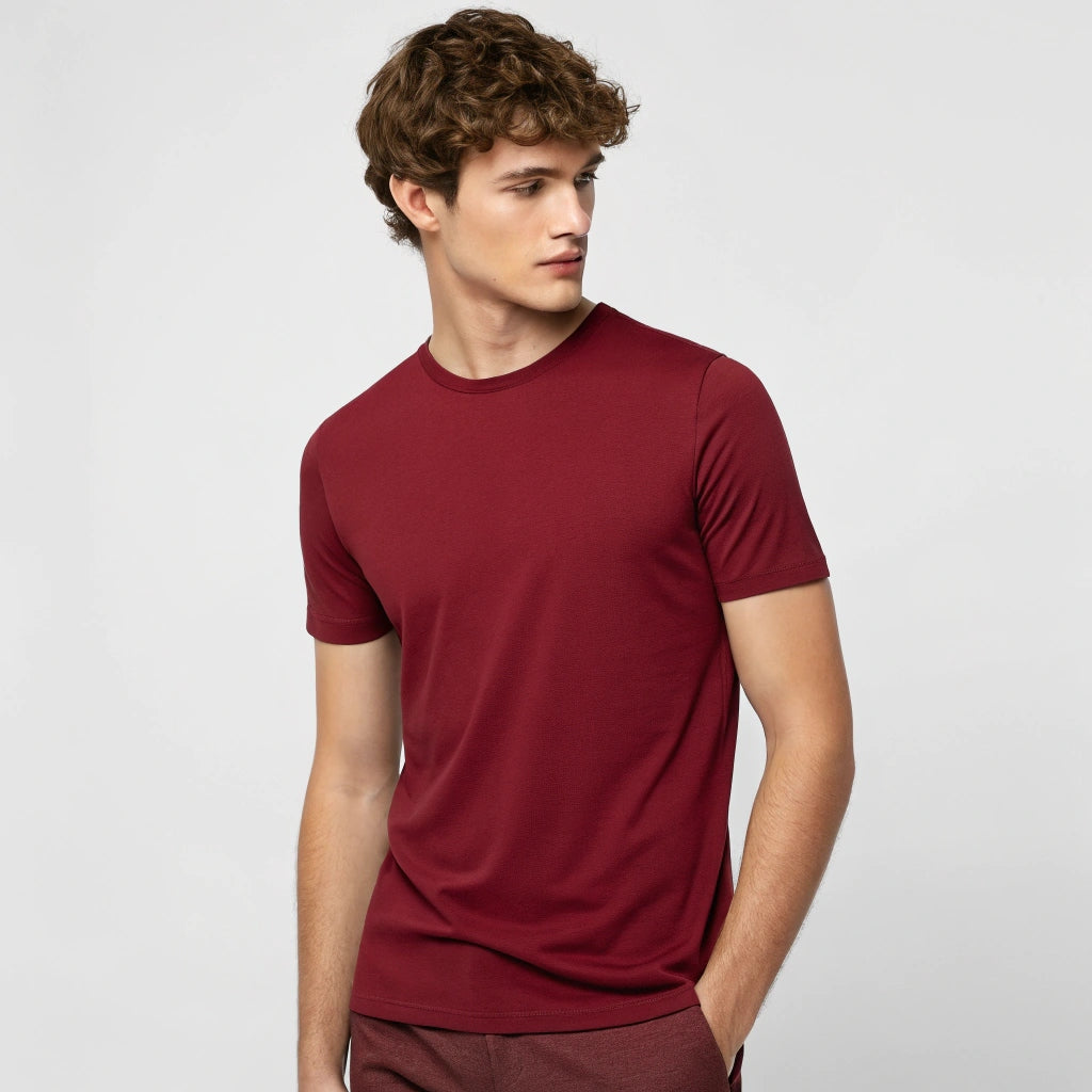 Mercerized Supima Crew Neck T-Shirt