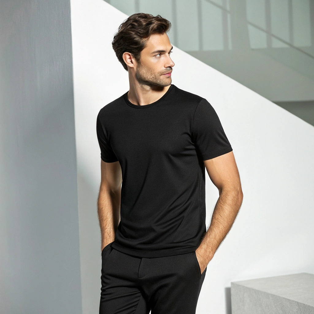 Mercerized Supima Crew Neck T-Shirt