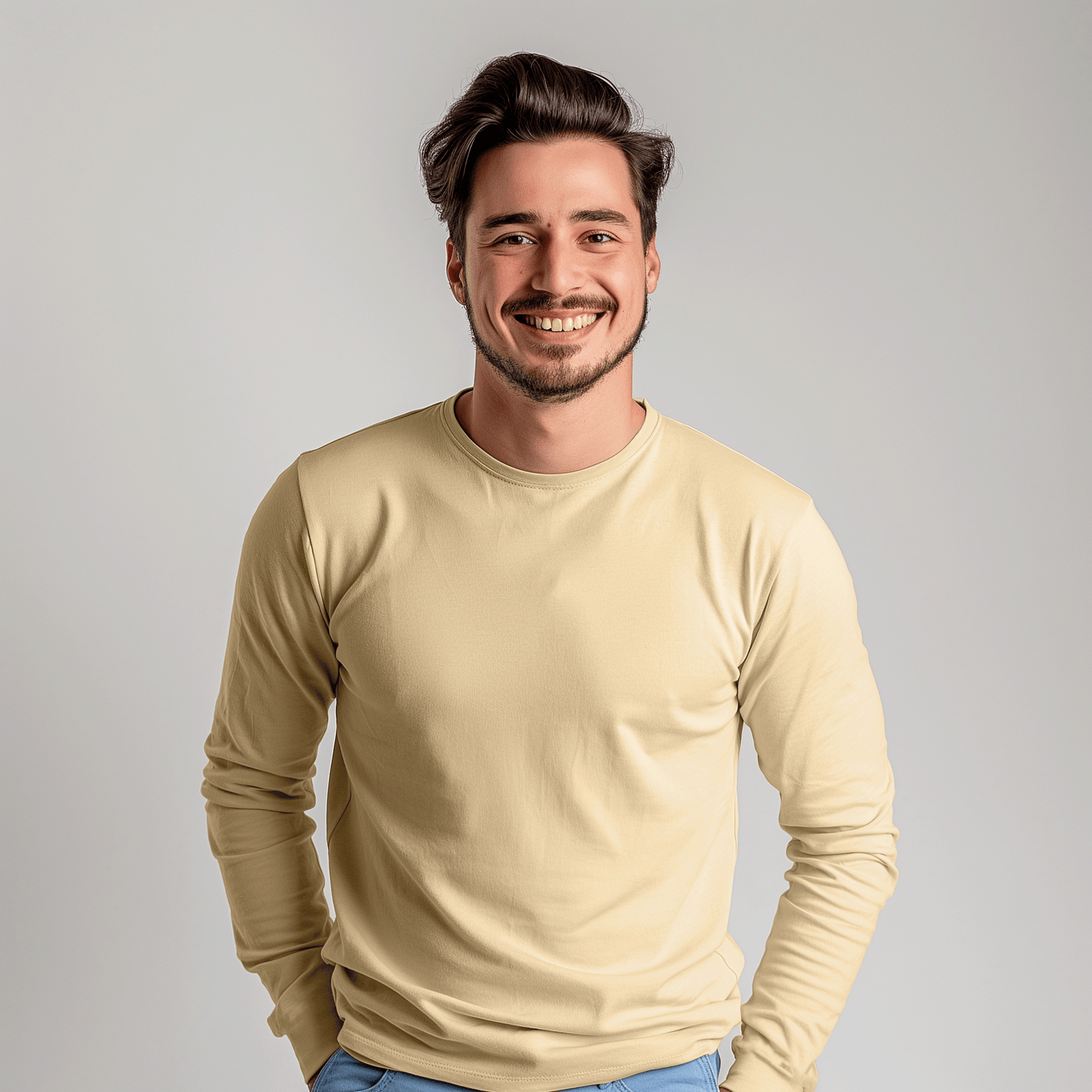 Mercerized Supima Crew Neck T-Shirt (Full Sleeve)