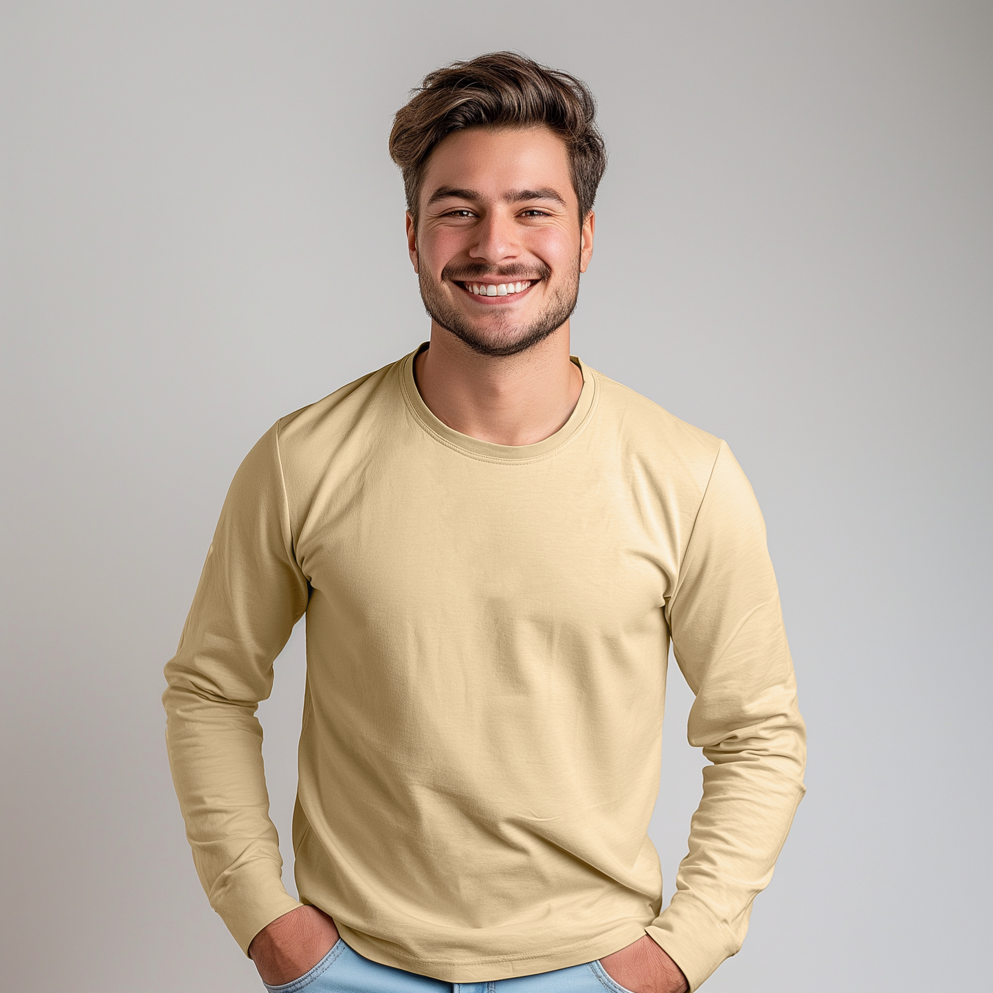 Mercerized Supima Crew Neck T-Shirt (Full Sleeve)